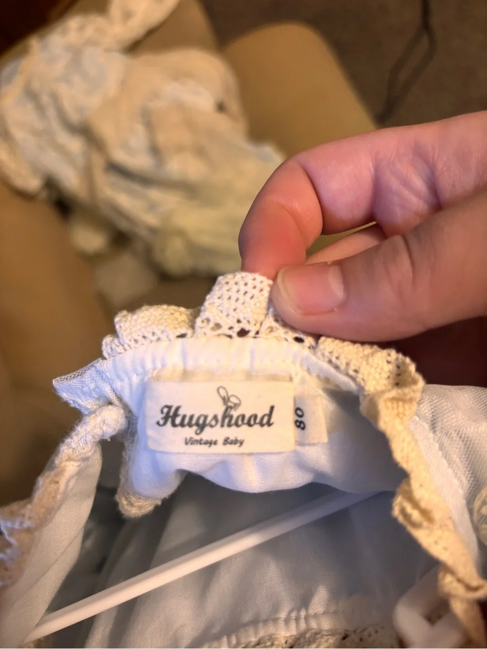 Hugshood Vintage Baby Blue Lace Dress with Matching Duster Size 3T